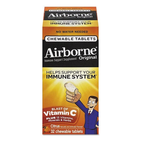 Airborne Immune Support Chewable Tablets, 32 Tablets per box 47865-97971